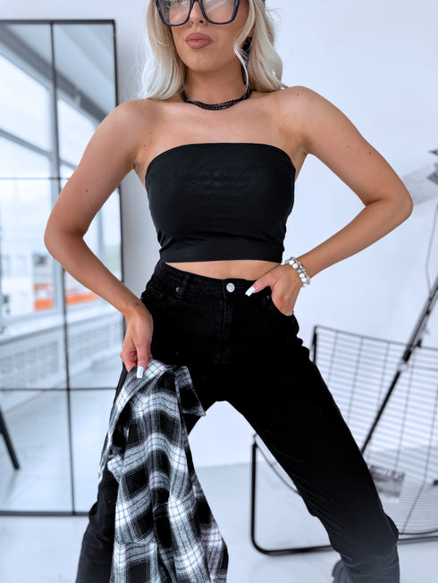 BLACK crop top "BETTY 004"